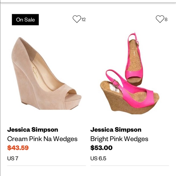 Hot pink Jessica Simpson wedges 7.5 B - Picture 5 of 5